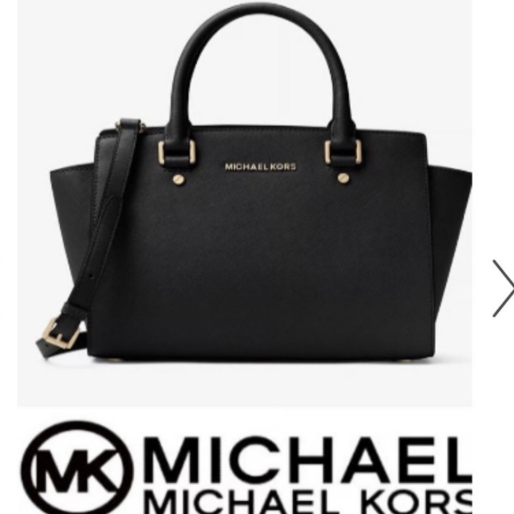 Michael Kors Black Selma
Satchel Saffiano Leather
Crossbody Bag